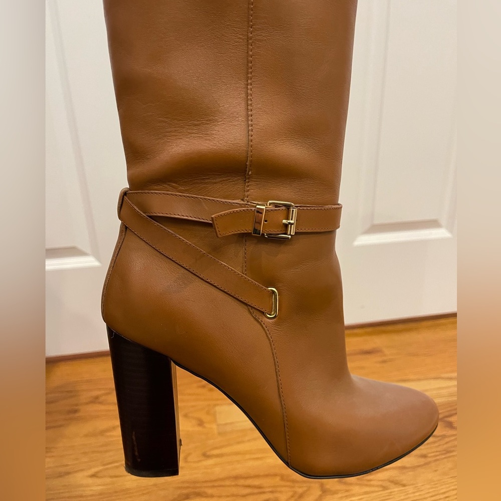 Boots, 4” heel, nice details, worn once only